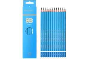 HAIHAOMUM Sketch Pencils for Drawing 8B, 12pcs Professional Art Drawing Pencils for Shading, Sketching & Doodling | Graphite Pencil for Artists & Beginners