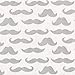 Trend Lab Mustaches Deluxe Flannel Changing Pad Cover, White