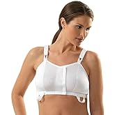 MediChoice Premium Wireless Surgical Bra, Adjustable Strap Front Closure Post Surgery Mastectomy Compression Everyday Support Bra, X-Large 40 Inch - 42 Inch, White