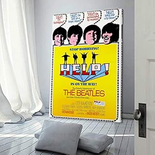XYDQ Poster décoratif sur toile The Beatles Help British – 50 x 75 cm - Les Beatles, Paul McCartney, John Lennon, RIngo Starr, George Harrison XYDQ Poster décoratif sur toile The Beatles Help British - 50 x 75 cm – Image 3