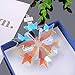 AB Angle Christmas Crystal Ornament Gift, Crystal Snowflake Winter Star Pendant,Valentine's Day Home Decorative Statue (XB0125)