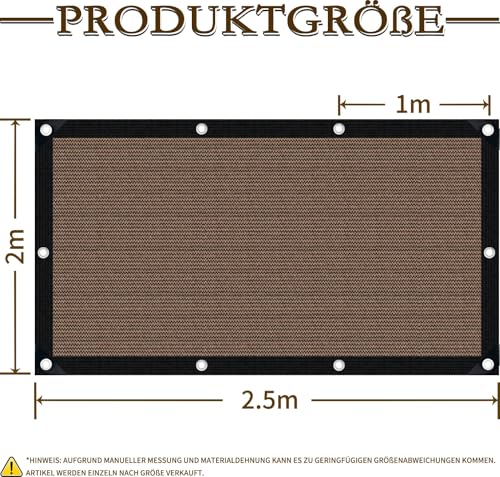 Perforated Shade Netting 2 x 2.5 m 80% Anti-UV Balcony Patio Garden Outdoor | 80% shading rate, effectively block UV rays, breathable HDPE fabric to freshen up your patio and garden.