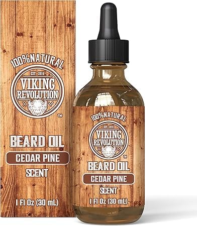 Viking Revolution Beard Oil All Natural Argan Jojoba 30 ml Cedar Pine