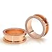 Rose Gold Sandpaper Texture Top Screw Fit Surgical Steel Ear plugs / ear tunnels