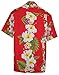 Alvish Hawaiian Shirt 10 Mens Hibiscus Floral Print Beach Camp Party Aloha Red XL