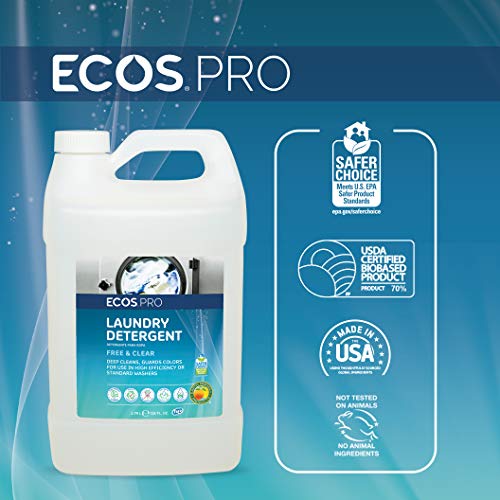ECOS PRO Liquid Laundry and Microfiber Detergent, Free & Clear, Unscented, Concentrated & Ideal For Commercial… - Image 2