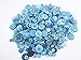 levylisa Assorted Blue Buttons, Tiny Buttons, Light Blue Buttons, Sewing Supplies, Haberdashery Items, Mixed Blue Buttons, Button Mix for Arts & Crafts, Decoration, Collections, Sewing(Light Blue)