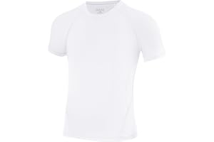 Runhit Boys Compression Shirt Short Sleeve Youth Football Basketball Undershirt Kids Athletic Quick Dry Base Layer T-Shirt