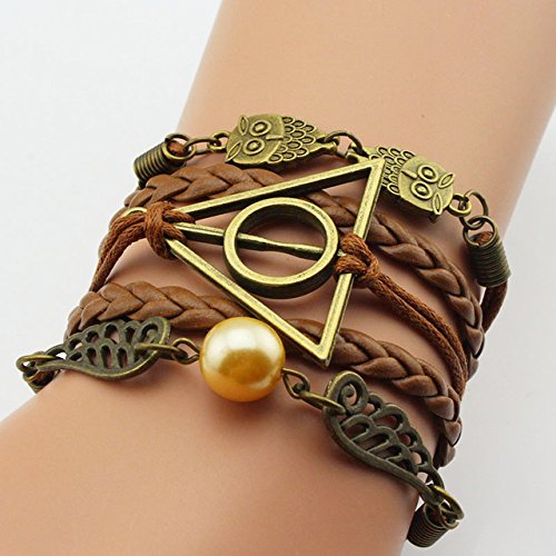 el regalo's harry potter deathly hallows snitch owl fashion bracelet