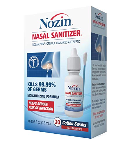Nozin® Nasal Sanitizer® Antiseptic 12mL Bottle | Kills 99.99% of Germs | 60+ Applications | Trusted by Hospitals | Made in The USA