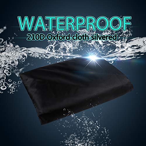 Lucky Monet 7'/8'/9' Pool Billiard Table Cover Waterproof Coated 210D Oxford Cloth Full Size Pool Table Coverage Protector