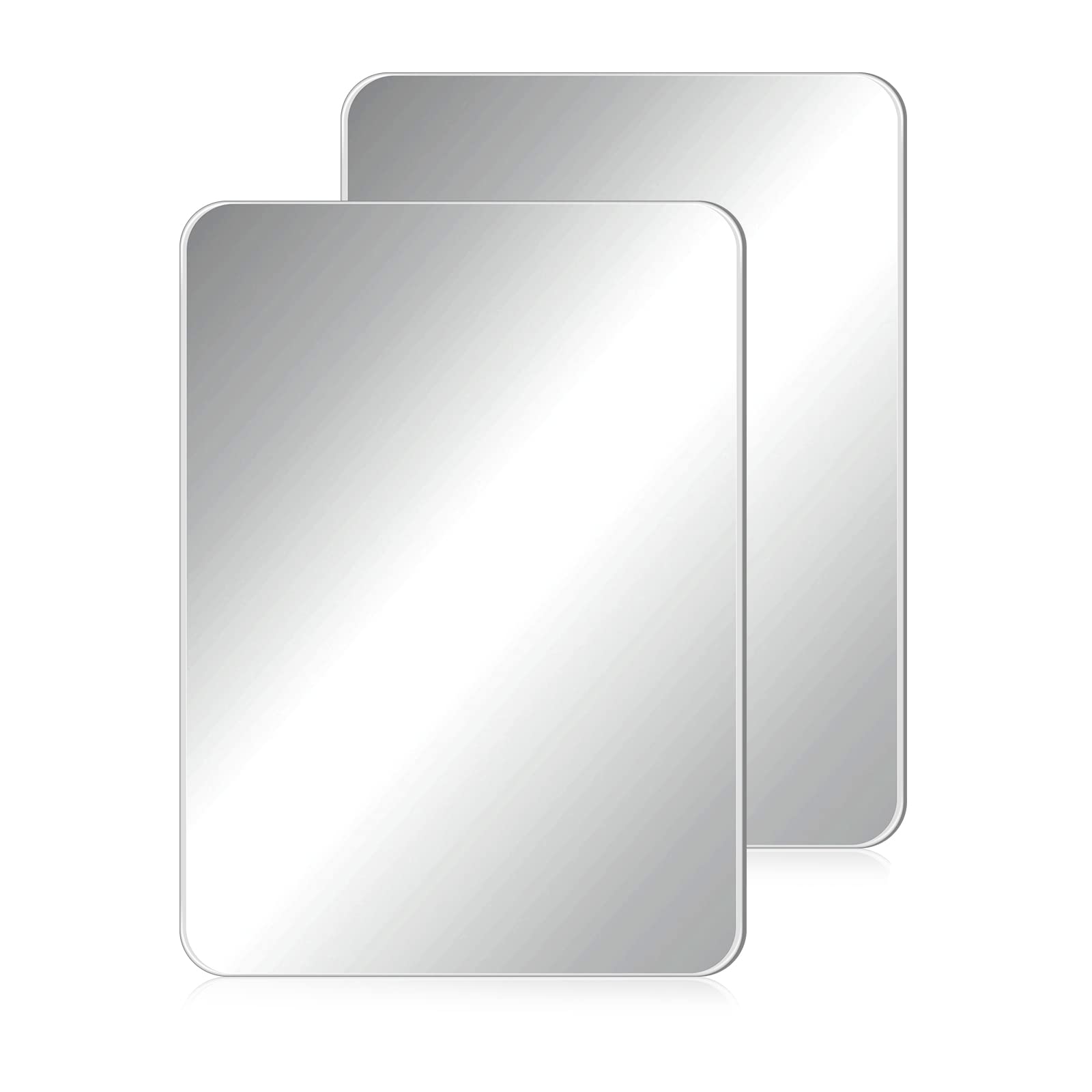 Photo 1 of Blulu 2 Pcs Magnetic Locker Mirror Small Real Glass School Rectangular Locker Magnetic Makeup Mirror for Bathroom Household Refrigerator Cabinet(4 x 5.8 Inches)