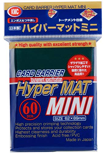 KMC 60 Hyper Mat Green Small Mini Size Sleeves - Japanese Size - Yu-Gi-Oh!