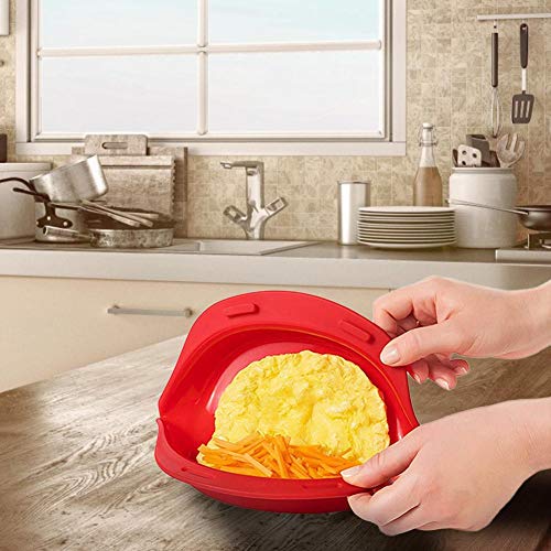 2 Omlette+Microwave+Silicone+Omelette+Steamer
