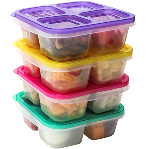 4 EasyLunchboxes+ELB5+snack+Containers+4+Compartment+Brights