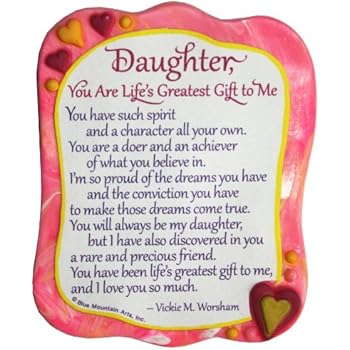 Sculpted Magnet: Daughter You are Life's Greatest Gift to Me, 3.0