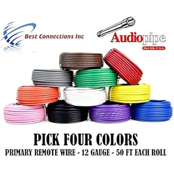 Amazon.com: 12 GA GAUGE 50 FT ROLLS PRIMARY AUTO REMOTE ... 6 way trailer wiring harness 100 feet 