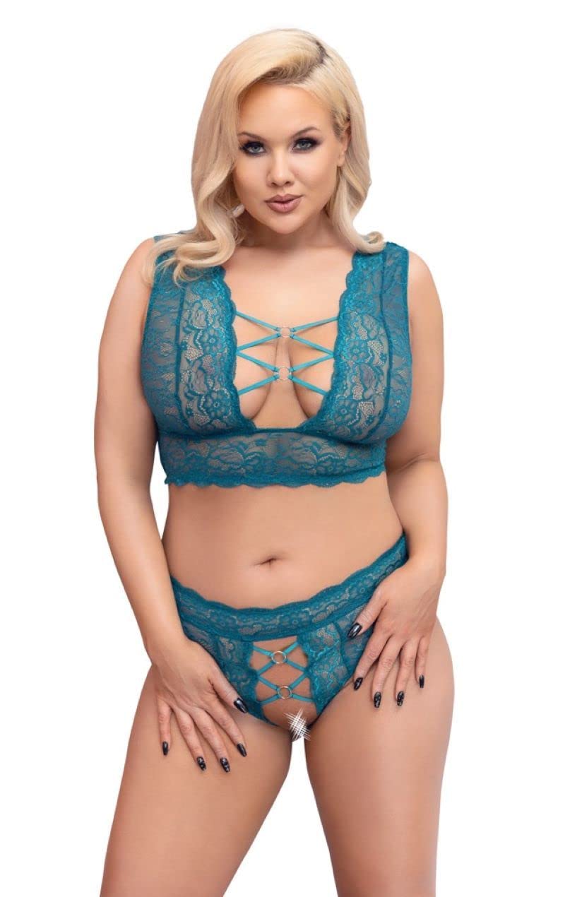 Cottelli Curves 22141054061-Lingerie Lingerie Green 2XL