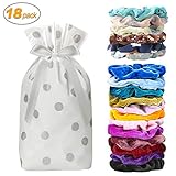Tomight 18 Pcs Hair Scrunchies Velvet Chiffon Elastic Hair Bands with 18 Assorted Colors Scrunchies for Women Girls