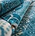 Wide Plush Velvet Islamic Prayer Rug Namaz Sajjadah Muslim Namaz Seccade Turkish Prayer Mat with Cap Carpet (Turquoise)