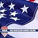 American Usa Us Flag 3x5 ft - Deluxe Embroidered Stars, Heavy Duty Durable Flags Built for Outdoors, Vivid Color, Sewn Stripes, Brass Grommets, Double Stitched UV Protection Perfect for Outside