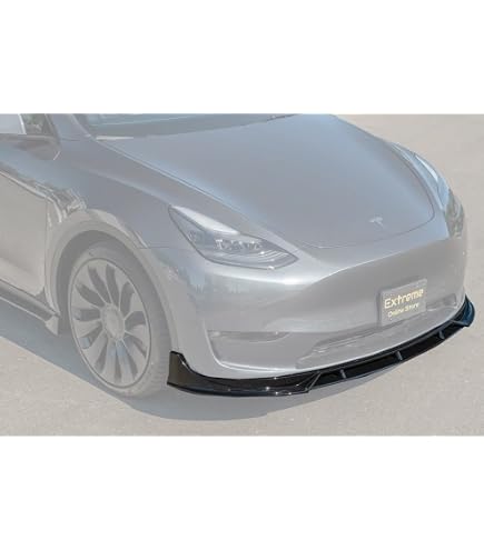Grandorange Front Bumper Cover Panel For 2020-2023 Tesla Model Y – Black Plastic W/ Park Sensor Hole, Direct Fit