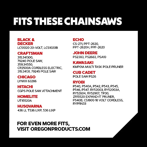 Oregon Chainsaw Chain for 10" Bar, 3/8" LP, .043" Gauge, 40 Drive photo 9