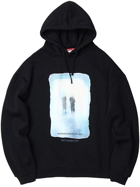 Amazon Co Jp キャラクター プリント パーカー 冬服 メンズ 厚手 暖かい 柔らかい 長袖 男性用 ヒップホップ トレーナー フード付き スウェット シャツ ギフト 服 ファッション小物