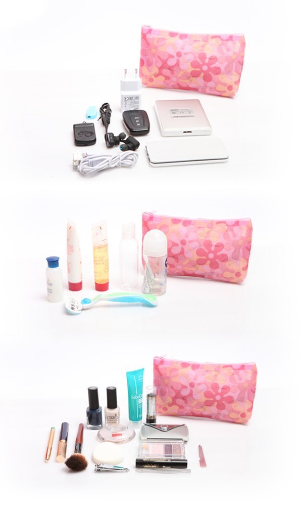 Colorful Cosmetic Bags Lightweight Travel Toiletry Pouch Roomy Makeup bag ‎ Daily bag Organizer 2 –Pack