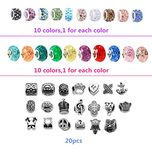 Joojus Bracelet Making Craft Kit for Girls Jewelry Gift Idea for Teen Girls, Charm Bracelets Kit with Beads, Jewelry Pendant Charms, Bracelets Necklace String for DIY Bracelets Craft Necklace Making