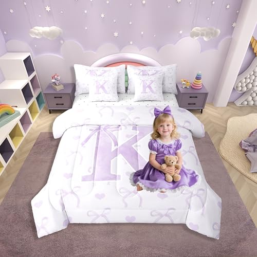 Erosebridal 7 Piece Bowknot Comforter Set