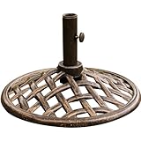 Hanover UMBRELLABASE Iron Umbrella Base for Monaco and Traditions Tiltable Umbrellas