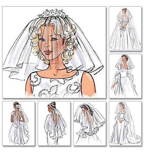 BUTTERICK PATTERNS B4487 Bridal Veils, One Size Only