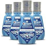 Crest ProHealth Advanced Alcohol Free Extra Deep Clean Mouthwash Fresh Mint 500 mL 4 Count