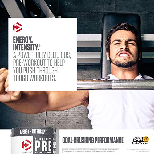 Dymatize Athlete's Pre Workout Powder with Caffeine, Improved Pump