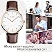 KIDPER Mens Wrist Watch,Minimalist Brown Leather Band Analog Quartz Watch,Classic Casual Dress Watches for Men