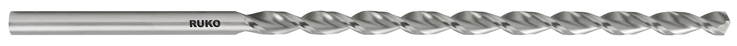 Ruko HSS-G Twist Drill Bit, Extra Long, DIN 1869, TL 3000, Bright Finish, 5.5 mm Diameter, 260.0 mm Length, R255055