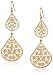 1928 Jewelry Classic Teardrop Filigree Drop Earrings
