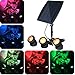 YADICO Solar Powered Submersible RGB Lamps Color Changing Landscape Spotlight Underwater Night Light for Garden Pool Pond Outdoor Decoration