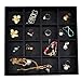 Ikee Design 3 PCS Set Stackable Jewelry Trays (Black)