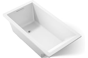 KOHLER K-1136-0 Underscore 5.5-Foot Acrylic Bath, White