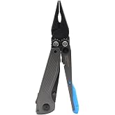 SOG Everyday Daily Solution EDC Flash MT Multi-Tool with CRYO D2 Steel Compact Pocket Size, 7 Tools, Stainless-Steel Housing, Urban Gray &amp; Cyan