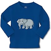 Cute Rascals Kids Long Sleeve T Shirt Elephant Safari Cotton Boy & Girl Clothes