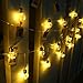 LE Battery Operated Globe String Light with 10 G45 LED Bulb, Portable Café Bistro Light with Remote, 10ft, 8 Mode, Warm White, Indoor Outdoor Bulb String Light for Patio, Pergola, Backyard and More