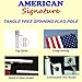American Signature Flag Pole 5 Ft - Aluminum Spinning Tangle Free Flagpole for Sale! - Wall Mount Flagpole for Residential or Commercial. (White, 5')