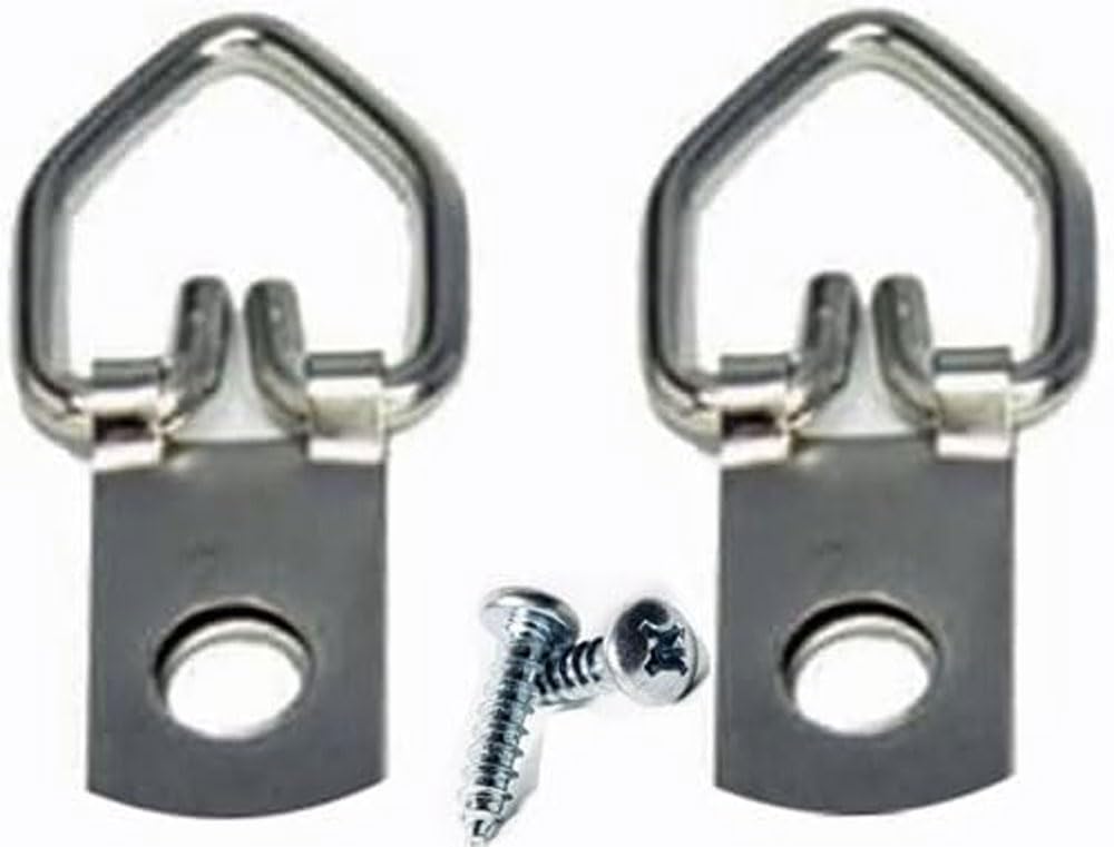 Photo 1 of 10 Pack - 1 Hole Heavy Duty D Ring Picture Hanger with Screws - Pro Quality