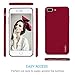 Turata iPhone 7 Plus Case Slim Fit Premium Coated Light Weight Ultra Thin Hard PC Case for iPhone 7 Plus 5.5 inch (2016) - Matte Red