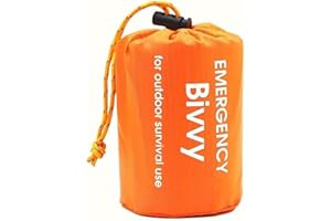 Emergency Sleeping Bag Portable Thermal Bivy Sack Waterproof Lightweight Blanket Survival Gear with Compass