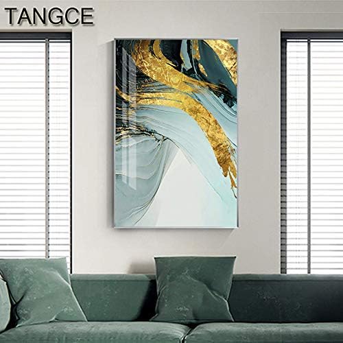 xingbu No frameModern Abstract Blue Green Gold Foil Canvas ng Purple Decor Fashion Wall Art Picture For Living Room Modern Poster Print 50x70cm