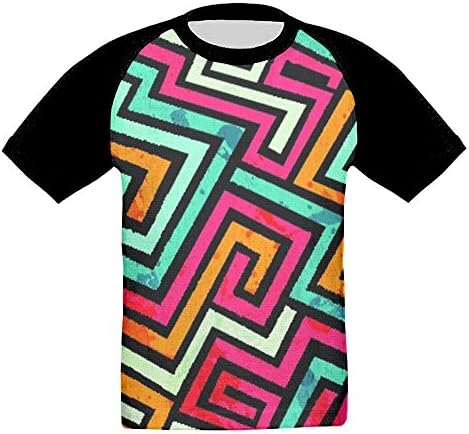 Baby-Boys Decorative Design Devider Raglan Short Sleeve Cotton Shirt